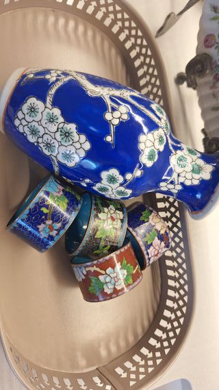 Servilleteros Cloisonné Florales