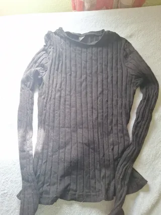 Camiseta interior negra de canalé