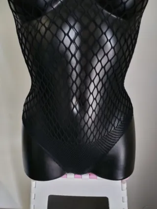 Body canotta rete nera taglia unica