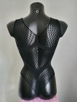 Body canotta rete nera taglia unica