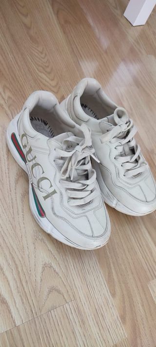 Zapatillas Gucci Beige/Rojo