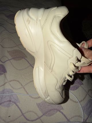 Zapatillas Gucci Beige/Rojo