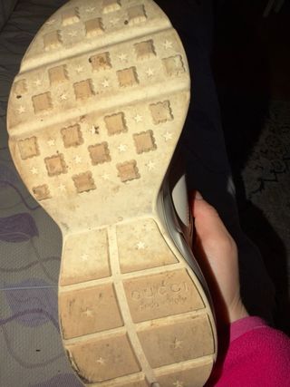 Zapatillas Gucci Beige/Rojo