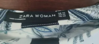 Zara Camicia Fantasia Blu/Bianco Tg XS