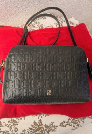 Bolso Carolina Herrera Negro Logo CH