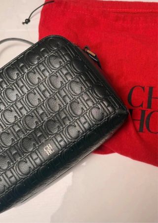 Bolso Carolina Herrera Negro Logo CH