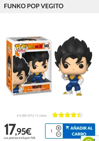 Funko Pop Dragon Ball Z Vegito 949