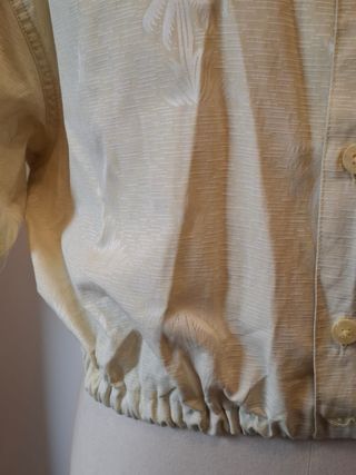 Camicia corta con elastico beige fantasia