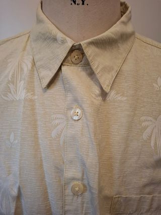 Camicia corta con elastico beige fantasia