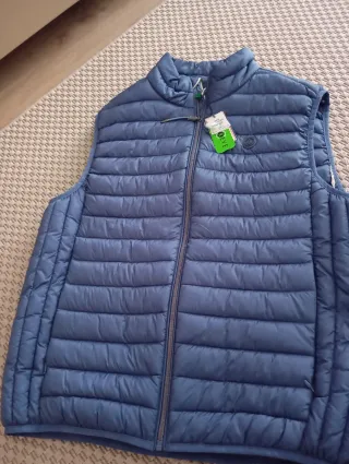 Chaleco acolchado azul hombre