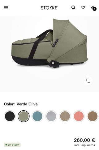 Capazo Babyzen YOYO recién nacido - Verde Oliva