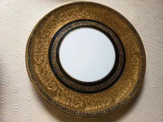 Juego Consomé Porcelana Oro