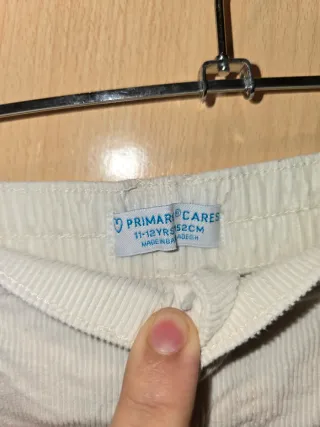 Pantalón Campana Crema Corduroy