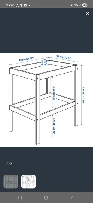 Cambiador de madera