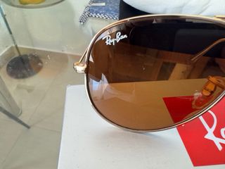 Óculos de Sol Ray-Ban Novos Dourado/Castanho