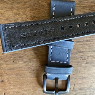 Correa de reloj 22mm piel ante azul