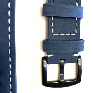 Correa de reloj 22mm piel ante azul