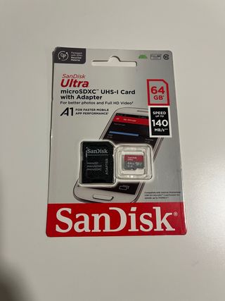 SanDisk 64GB microSDXC UHS-I + Adaptador