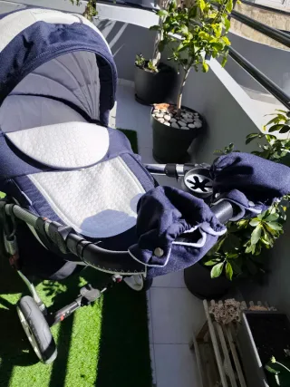 Carro completo bebé azul