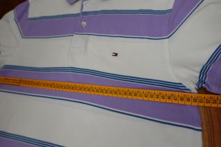 Polo Tommy Hilfiger Rayas Morado Blanco