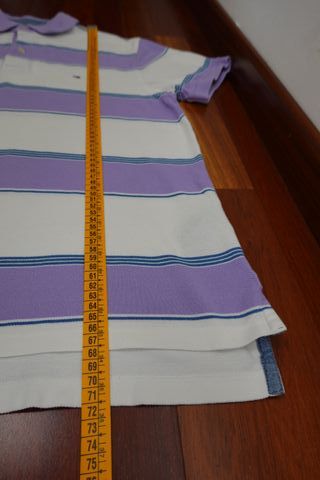 Polo Tommy Hilfiger Rayas Morado Blanco