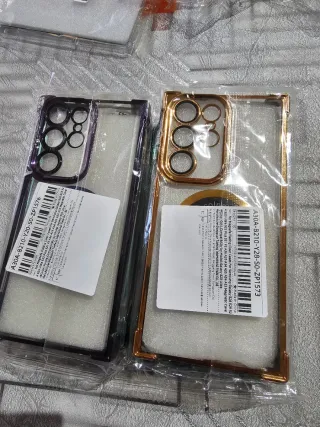 Cover Samsung S23 Ultra dorate e viola nuove