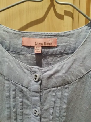 Vestido niña azul con encaje talla 8