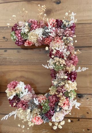 Letras decorativas flores poliespán