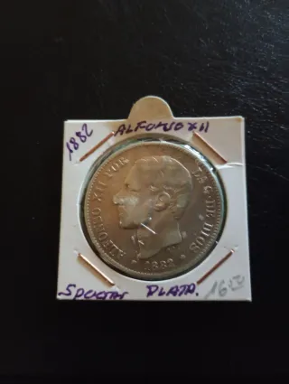 Lote de monedas Alfonso XII, Alfonso XIII y Amadeo