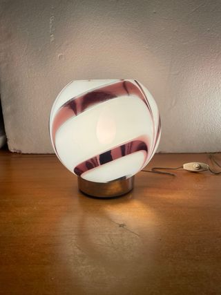 LAMPADA VINTAGE COPPIA VETRO MURANO DESIGN