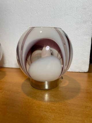 LAMPADA VINTAGE COPPIA VETRO MURANO DESIGN