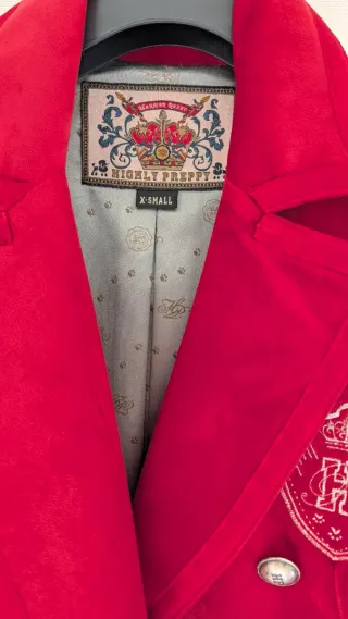 Chaqueta Highly Preppy Terciopelo Roja Talla XS