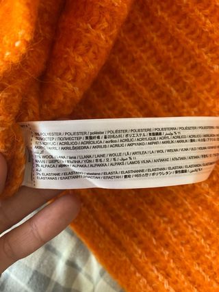 Jersey oversize naranja lana