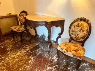 Pareja sillas vintage madera tapizadas en flores