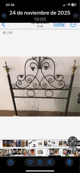 Testata antica in ferro battuto 105 cm