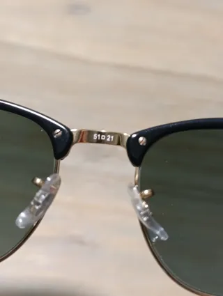 Gafas de Sol Ray-Ban Clubmaster Negro/Dorado