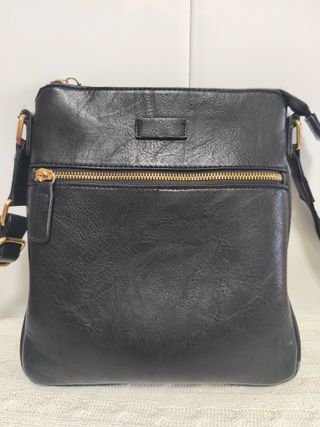 Bolso bandolera negro de hombre