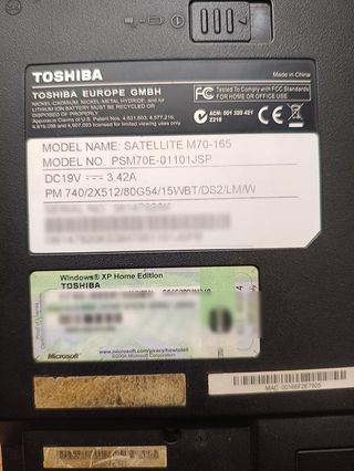 Portátil Toshiba Satellite M70-165