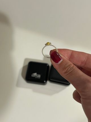 Anillo Lotus Style Plata y Amarillo