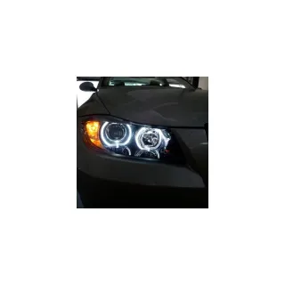 Faros Angel eyes para BMW E90 look Xenon