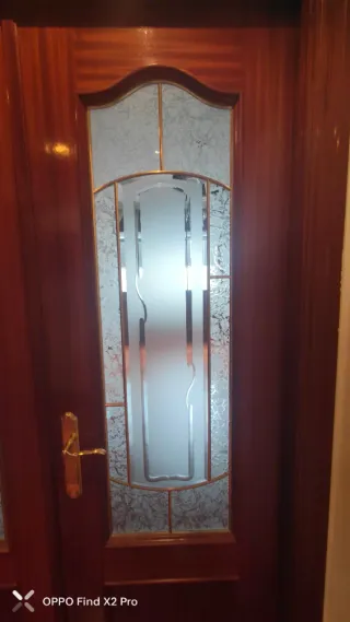 Puertas de madera y cristal ojo si compra desmonta