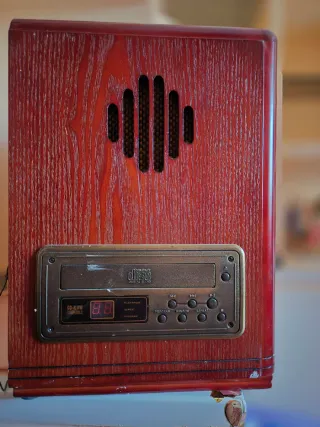 Radio Vintage Madera Roja