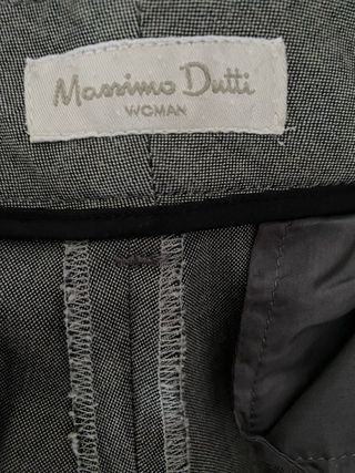 Pantalón de vestir Massimo Dutti gris mujer