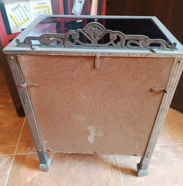 Mesilla metal y cristal vintage