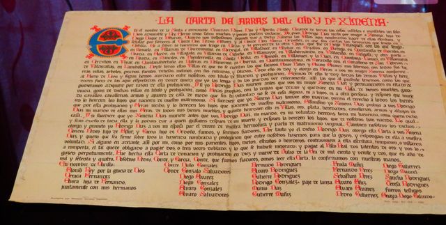 Carta de Arras del Cid y Da Jimena