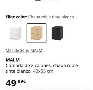 Estructura Cama Malm Madera con mesitas dormitorio