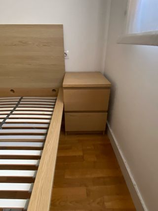 Estructura Cama Malm Madera con mesitas dormitorio