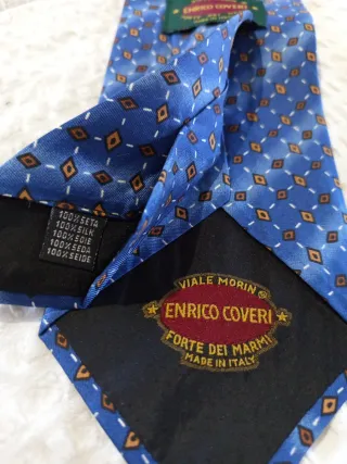 Cravatta Coveri Uomo Fantasia Blu