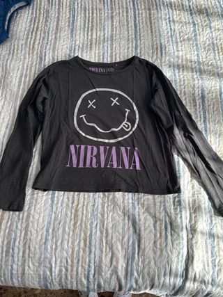 Camiseta Nirvana Niña Manga Larga