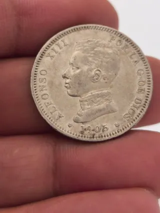 Lote Monedas Españolas 2 Pesetas Alfonso XIII 1905